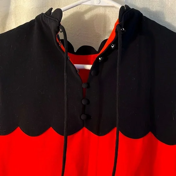 🦄🦄Victoria Beckham orange and black shift dress size:S - Picture 3 of 4